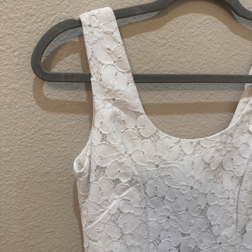 Lilly Pulitzer Womens Dress 0 White Lace Sleeveless Mini Bridal Bachelorette LWD - Picture 2 of 8